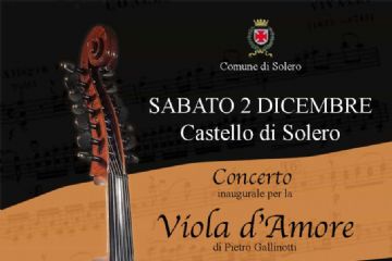 Concerto Viola d&#39;Amore, sabato 2 dicembre presso il Castello Fa&#224; di Bruno