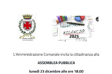 Assemblea pubblica informazione e consultazione sul Bilancio Preventivo Comunale anno 2025